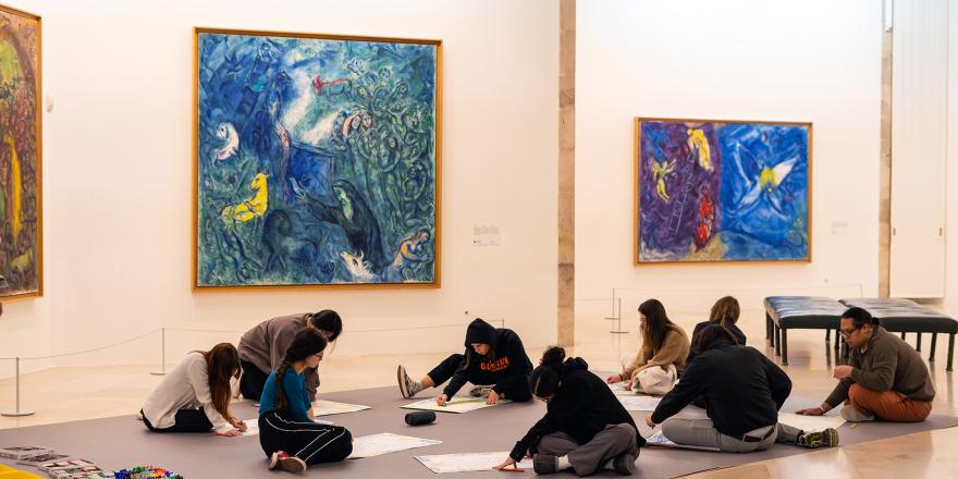 Atelier du Beau, salle du Message Biblique, musée national Marc Chagall, Nice (c) Adagp, Paris, 2023