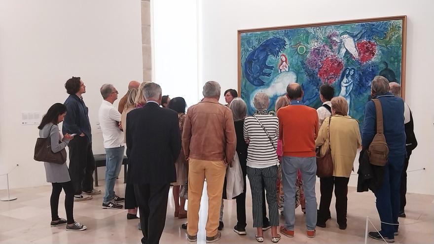 Visite guide adultes, cycle Message Biblique, musée national Marc Chagall, Nice (c) ADAGP, Paris, 2024