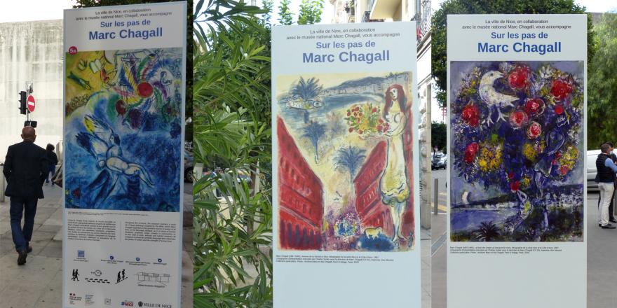 Totem Chagall, Parcours Sur les pas de Chagall, ville de Nice, 2021
