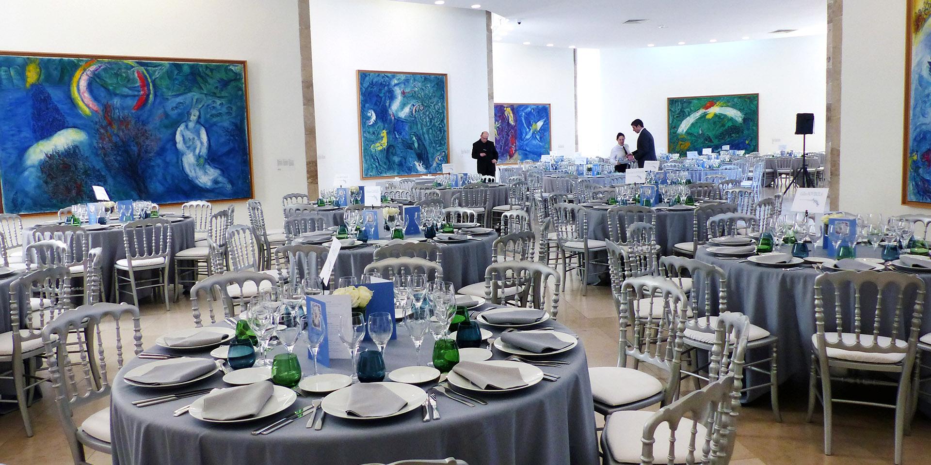 soirée mécénat, musée Chagall, salle Message Biblique, 2019. (c) musées nationaux du XXe siècles des Alpes-Maritimes. (c)ADAGP 2021