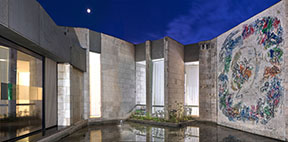 Mosaïque Le Prophète Eli, au dessus du miroir d'eau