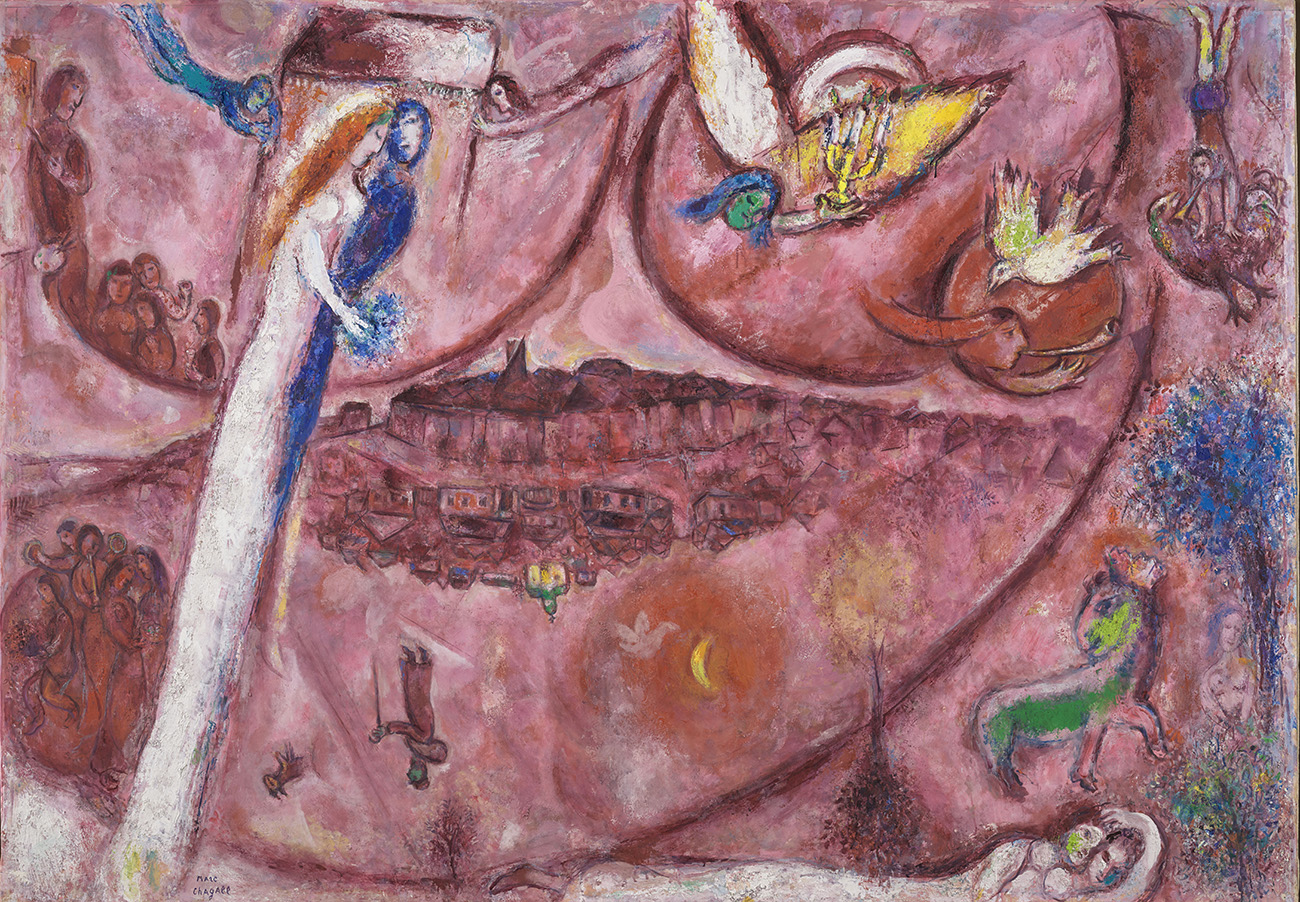 Le Cantique des Cantiques 3, tableau de Marc Chagall peint sur papier entoilé, datant de 1960. Dans un paysage aux diverses tonalités de rose, on voit en arrière-plan un double paysage, la ville de Vence à l'endroit, et le village de Vitebsk à l'envers en miroir. Sur la gauche un couple de mariés, debouts sous un dais, et un couple d'amoureux allongés, enlacés dans la partie basse du tableau.