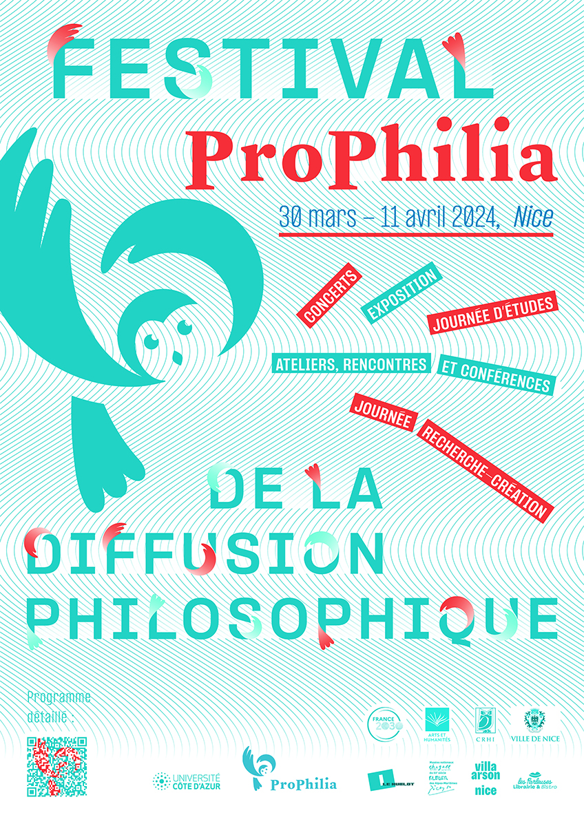 Affiche Prophilia, festival philosophique, UCA, Nice, 2024
