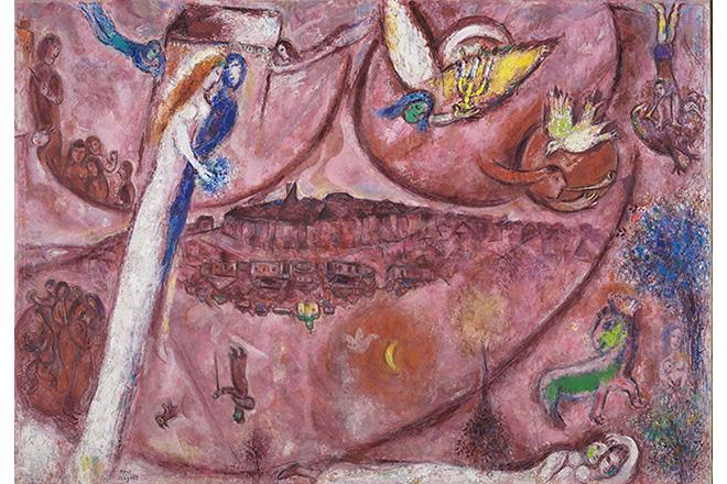 Le Cantique des Cantiques 3, tableau de Marc Chagall peint sur papier entoilé, datant de 1960. Dans un paysage aux diverses tonalités de rose, on voit en arrière-plan un double paysage, la ville de Vence à l'endroit, et le village de Vitebsk à l'envers en miroir. Sur la gauche un couple de mariés, debouts sous un dais, et un couple d'amoureux allongés, enlacés dans la partie basse du tableau.