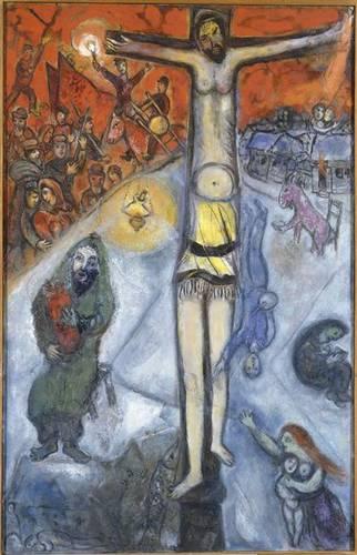 Marc Chagall, Résurrection, 1937-1948, huile sur toile, 168,3 cm x 107,7 cm, Musée national d'art moderne - Centre de Création industrielle, Centre Georges Pompidou, en dépôt au musée national Marc Chagall. Photo © RMN-GP / Gérard Blot © ADAGP, Paris, 2020.