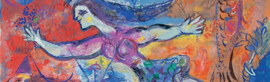 Marc Chagall, Le Cirque (détail), 1961, gouache et pastel sur papier, 57,5 x 51 cm, Pola Museum of Art, Hakone © ADAGP, Paris, 2018.