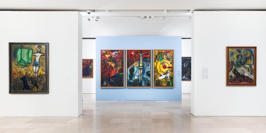 Exposition Chagall politique. Le Cri de liberté, musée national Marc Chagall, Nice. Photo (c) François Fernandez (c) Adagp, Paris, 2024