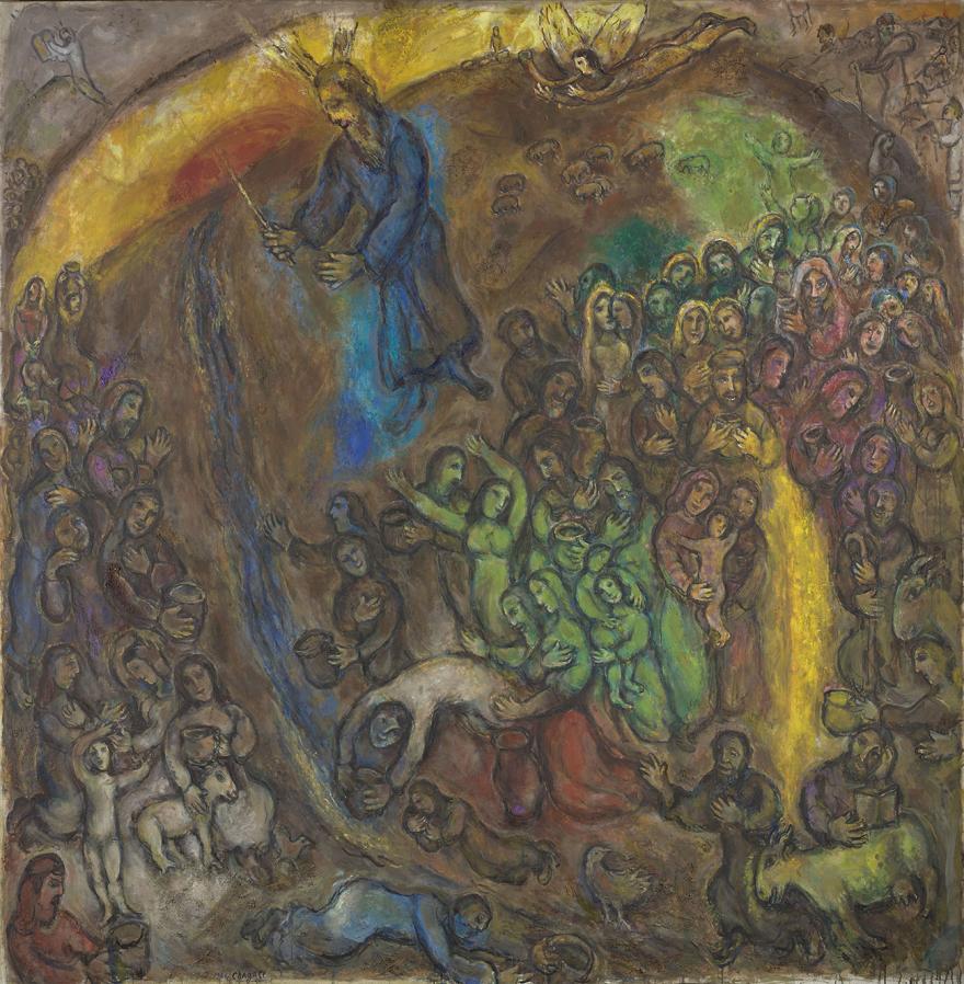 Marc Chagall, Le Frappement du rocher, 1960-1966, huile sur toile, cycle peint du Message Biblique
