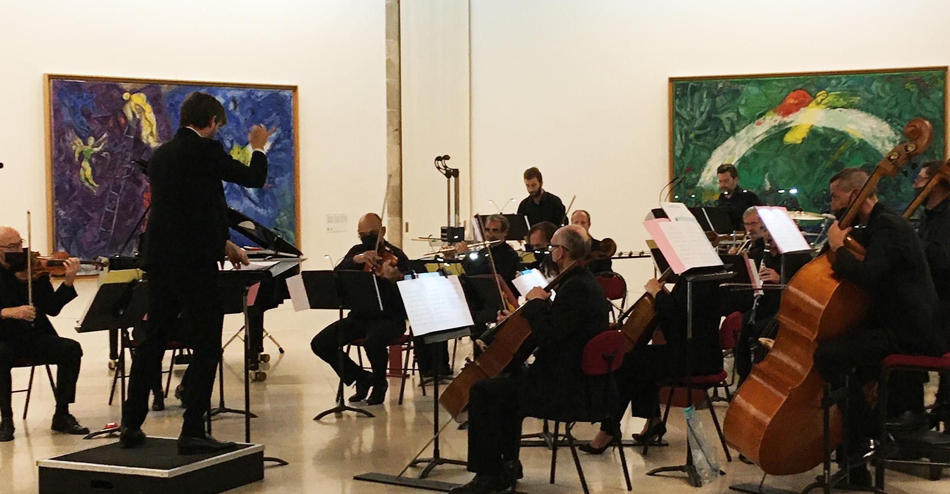 concert, orchestre philharmonique, opéra de nice, salle du Message Biblique, musée Marc Chagall, Nice (c) Adagp, 2022