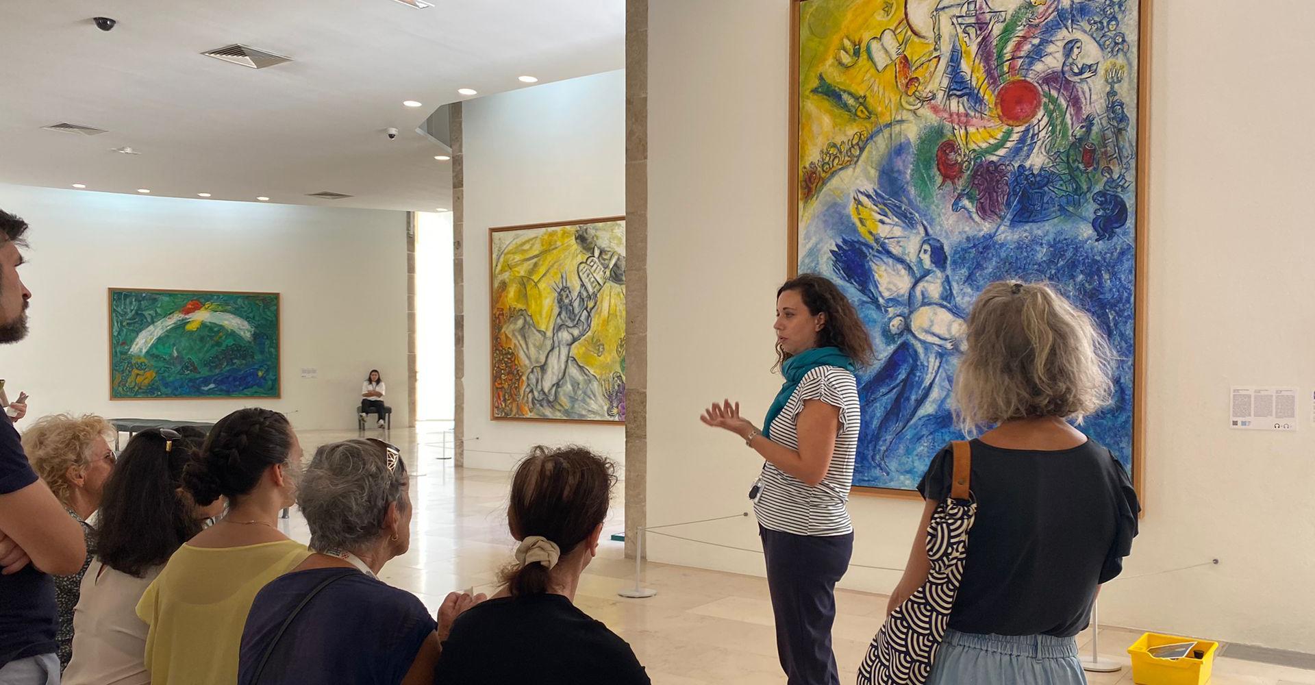 visite guidée adultes, musée national, Marc Chagall, Nice, Message Biblique, 2024