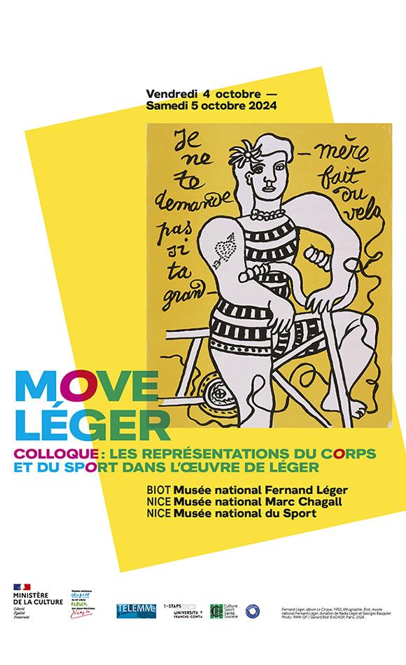 Fernand Léger, album Le Cirque, 1950, lithographie. Biot, musée national Fernand Léger, donation de Nadia Léger et Georges Bauquier.  Photo : RMN-GP / Gérard Blot © ADAGP, Paris, 2024.. Graphisme affiche : illustramenti.com