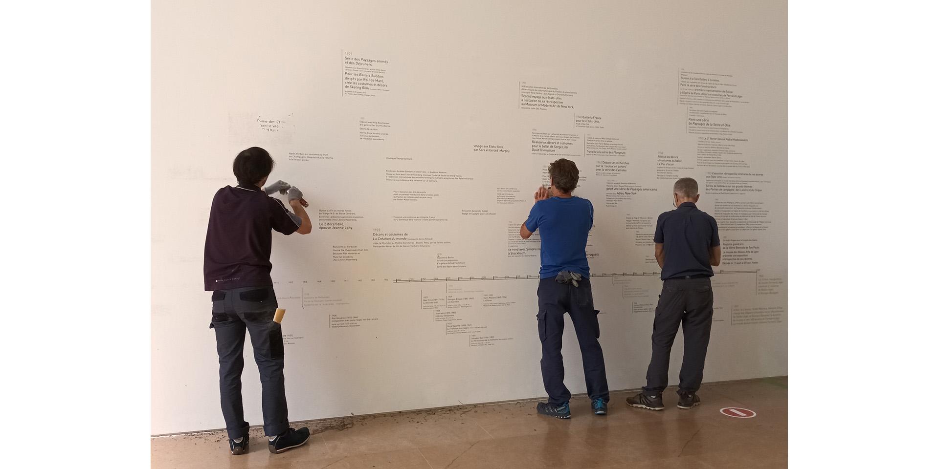 exposition Léger et le cinéma, collage chronologie, musée Fernand Léger, Biot, 2022