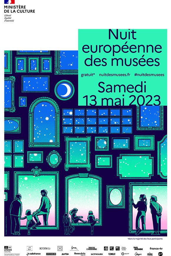 Affiche Nuit des musées 2023, visuel officiel