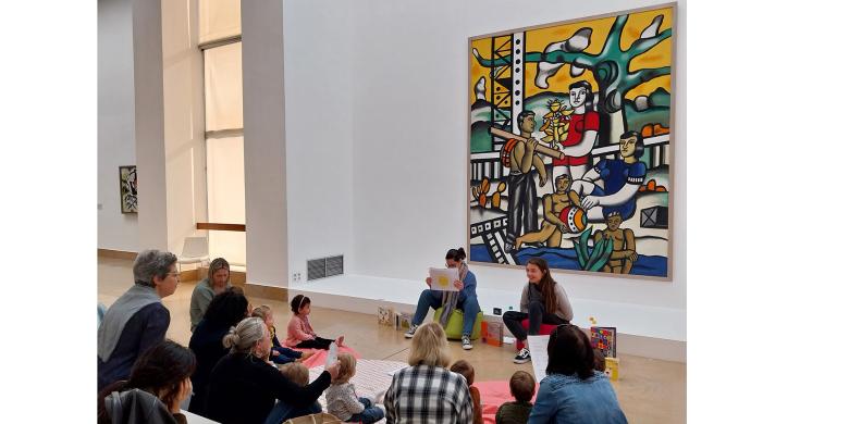séance bébés lecteurs, avril 2023, musée Fernand Léger, Le Campeur (c) Adagp, Paris, 2024