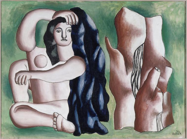 Fernand Léger, "La Baigneuse", 1932, huile sur toile, 65,5 x 58,5 cm, donation de Nadia Léger et Georges Bauquier, musée national Fernand Léger. Photo : RMN-GP / Gérard Blot © ADAGP, Paris, 2020.