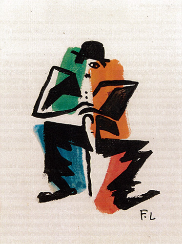 Fernand Léger, Charlot, projet d’illustration pour la plaquette du Festival de Cannes, non publié, 1949, gouache sur papier (c) MNFL,  Adagp 2022