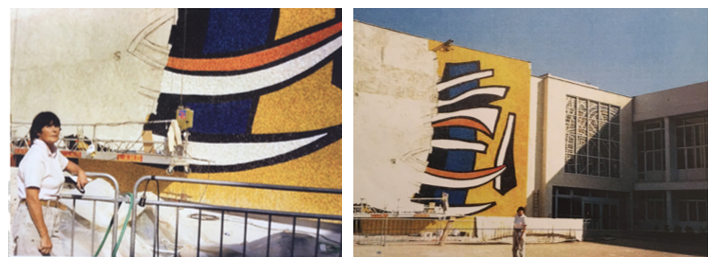 Heidi Melano devant la façade du musée Fernand Léger