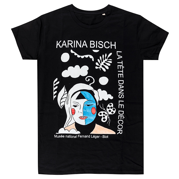 Tshirt noir reprenant l'affiche de l'exposition 