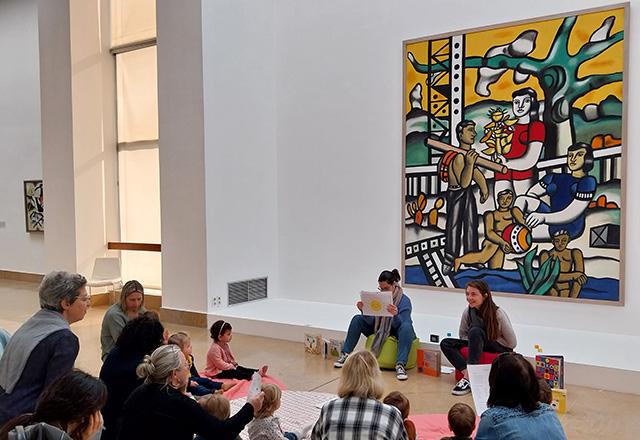 séance bébés lecteurs, musée Fernand Léger, Le Campeur (c) ADAGP, Paris, 2024