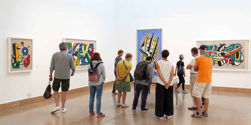 Vue d'une salle d'exposition du musée national Fernand Léger, Biot. Photo : © Gilles Ehrentrant © ADAGP, Paris, 2020.