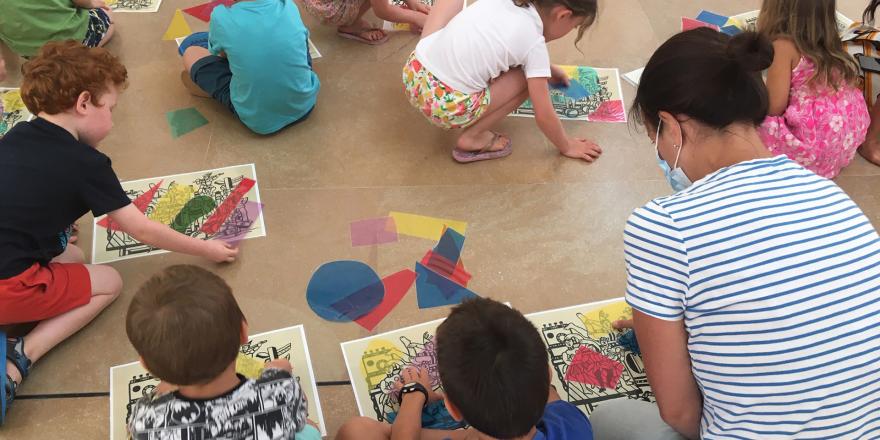 visite atelier créatif, calques couleurs, musée national Fernand Léger, 2023