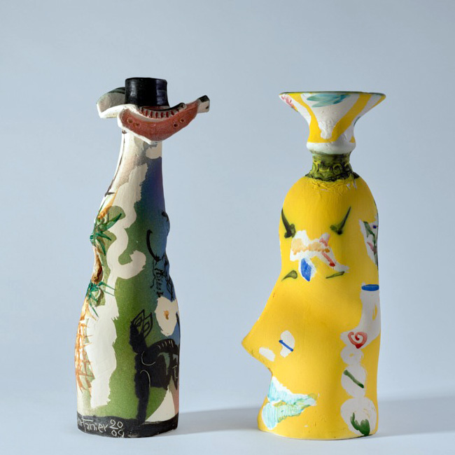  Gilbert Portanier, Bougeoirs, céramique (1952). 