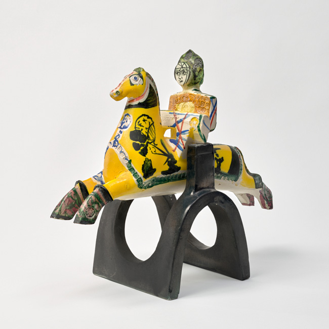 Gilbert Portanier, Cavalier, céramique (2009). 